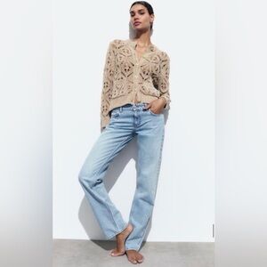 Zara beige cardigan size medium